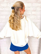 Load image into Gallery viewer, Queen Of Sparkles LSU Mascot V-Neck Striped Sweater