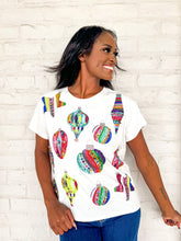 Load image into Gallery viewer, Queen Of Sparkles White Ornament Tee