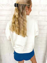 Load image into Gallery viewer, Queen Of Sparkles LSU Mascot V-Neck Striped Sweater