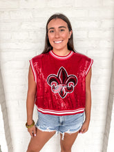 Load image into Gallery viewer, Queen Of Sparkles ULL Full Sequin Mascot Tank