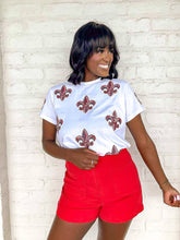 Load image into Gallery viewer, Jordan Amanda University Of Louisiana At Lafayette White Fleur De Lis Exclusive