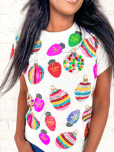 Load image into Gallery viewer, Queen Of Sparkles Grey Scattered Ornaments Tee