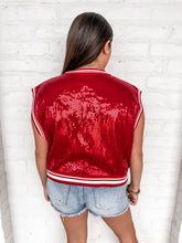 Load image into Gallery viewer, Queen Of Sparkles ULL Full Sequin Mascot Tank