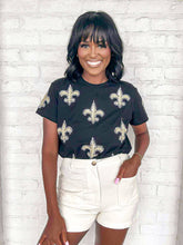 Load image into Gallery viewer, Jordan Amanda Saints Fleur De Lis Black Exclusive