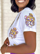 Load image into Gallery viewer, Jordan Amanda LSU Tiger Head White Exclusive