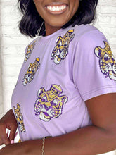 Load image into Gallery viewer, NOW IN STOCK Jordan Amanda LSU Tiger Head Purple Exclusive