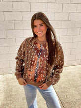 Load image into Gallery viewer, Queen Of Sparkles Brown Deer Sweatshirt