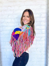 Load image into Gallery viewer, Queen Of Sparkles Tan Fringe Horse Cardigan