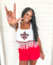 Load image into Gallery viewer, Queen Of Sparkles ULL Fringe Bead Sweater Tank