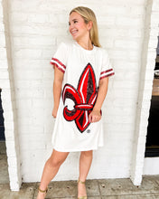 Load image into Gallery viewer, Queen Of Sparkles ULL Oversized Mascot Tee Dress