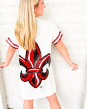 Load image into Gallery viewer, Queen Of Sparkles ULL Oversized Mascot Tee Dress