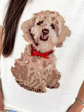 Load image into Gallery viewer, Puppy Knit Cream Sweater