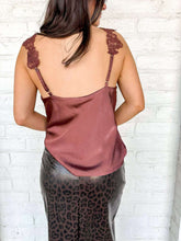 Load image into Gallery viewer, Beautifully Detailed Mauve Lace Cami Top