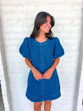 Load image into Gallery viewer, Cheer You On Denim Dress