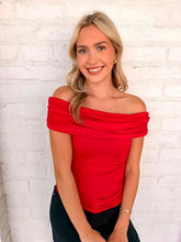 Load image into Gallery viewer, Way To Go Red Fold Over Top