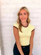 Load image into Gallery viewer, Favorite Tee Light Yellow &amp; Brown