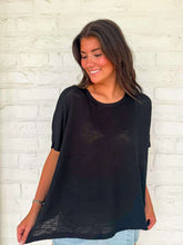 Load image into Gallery viewer, Sunset Stroll Black Oversized Top