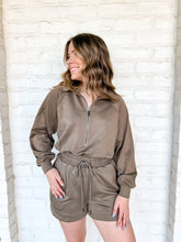 Load image into Gallery viewer, Spice Up Your Fall Romper Mocha