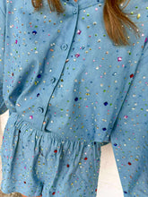 Load image into Gallery viewer, Queen Of Sparkles Chambray Multi Rhinestone Button Up