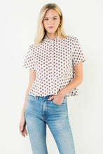 Load image into Gallery viewer, THML Feel The Energy Brown Polka Dot Top