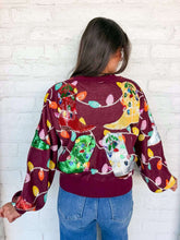 Load image into Gallery viewer, Queen Of Sparkles Maroon Christmas Cowboy Boot Cardigan