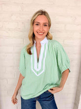 Load image into Gallery viewer, Fair Enough Green Stripe Top