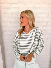 Load image into Gallery viewer, Light Up The Sky White Stripe Top