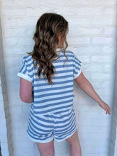 Load image into Gallery viewer, Lounge Away Striped Gray Set