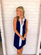 Load image into Gallery viewer, Dear Miss Navy Linen Dress