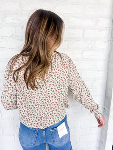 Cozy Season Brown Multi Top