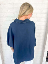 Load image into Gallery viewer, Easy For The Road Navy Top