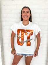 Load image into Gallery viewer, Queen Of Sparkles University of  Texas Metallic Icon Tee