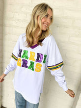Load image into Gallery viewer, Mardi Gras Sequin Long Sleeve Shirt