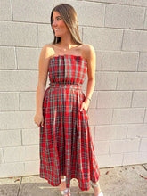 Load image into Gallery viewer, Full Of Love Red Plaid Dress