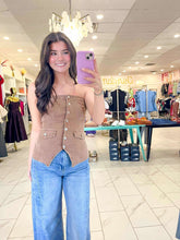 Load image into Gallery viewer, The Main Brown Denim Top