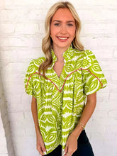 Load image into Gallery viewer, Time To Vacay Green Top