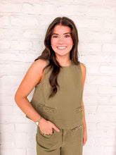 Load image into Gallery viewer, Stay Tuned Olive Top