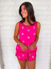 Load image into Gallery viewer, Queen Of Sparkles Pink Rhinestone Active Tank