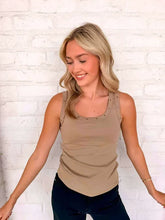 Load image into Gallery viewer, Such A Stud Taupe Scoop Neck Tank