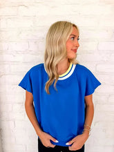 Load image into Gallery viewer, Smooth Going Blue Shirt Sleeve Top