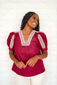 Totally Crazy Burgundy Top