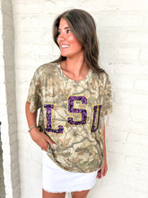 Load image into Gallery viewer, Queen Of Sparkles LSU Camo Tee