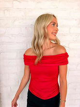 Load image into Gallery viewer, Way To Go Red Fold Over Top