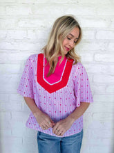 Load image into Gallery viewer, Victory Vibes Pink Top