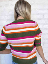 Load image into Gallery viewer, THML Striped Bell Multi Knit Top