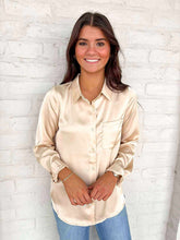 Load image into Gallery viewer, Search For More Oatmilk Satin Top