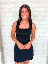 Load image into Gallery viewer, Easily My Favorite Black Scallop Dress