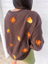Load image into Gallery viewer, Queen Of Sparkles Brown Turkey &amp; Leaves Sweatshirt