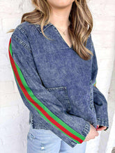 Load image into Gallery viewer, Born To Run Denim Top