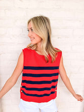 Load image into Gallery viewer, Safe Travels Navy/Red Top